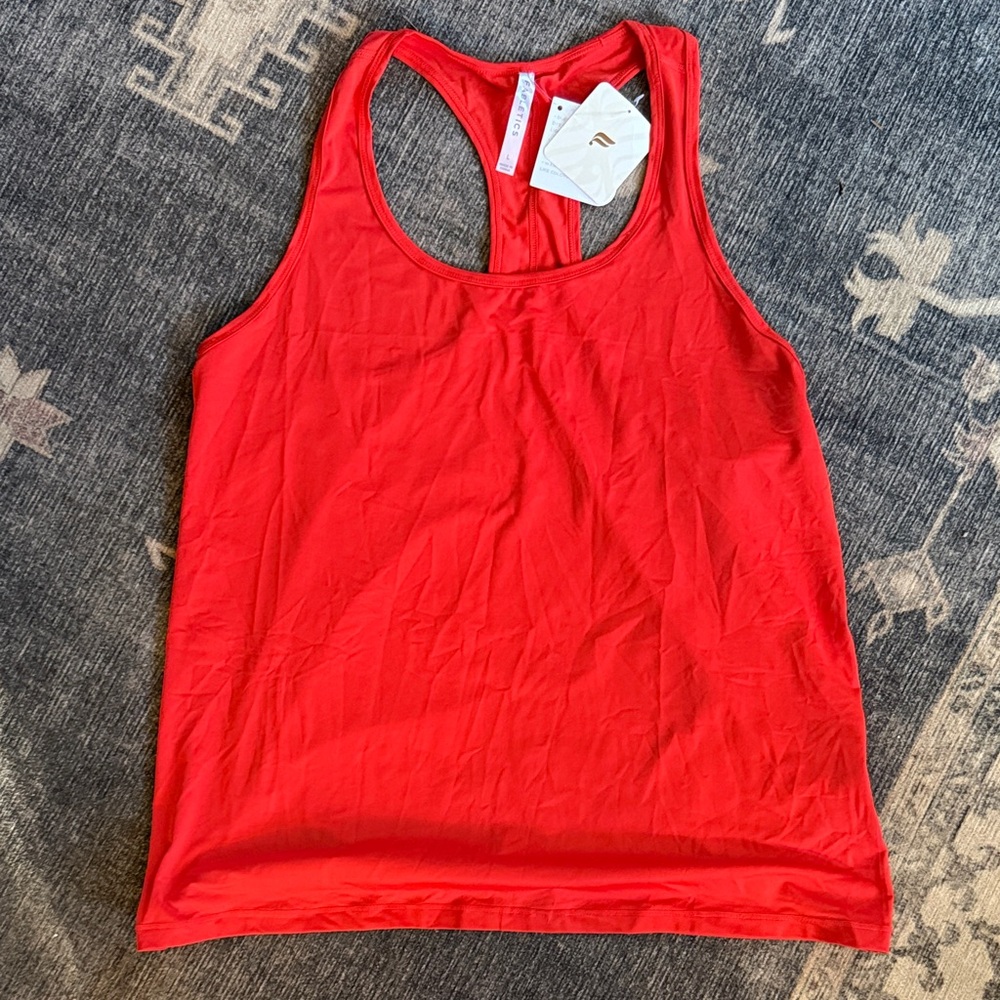 Fabletics Bold Red Racerback Tank Top